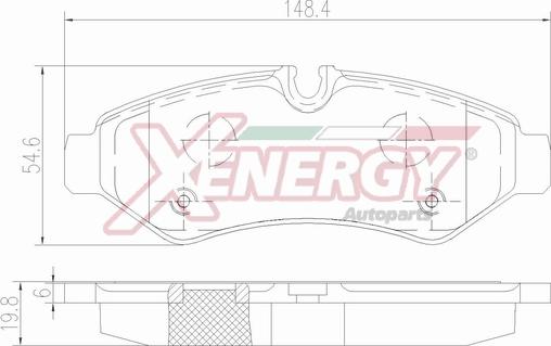 AP XENERGY X41408 - Тормозные колодки, дисковые, комплект unicars.by