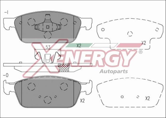 AP XENERGY X41197 - Тормозные колодки, дисковые, комплект unicars.by