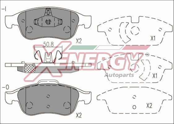 AP XENERGY X41168 - Тормозные колодки, дисковые, комплект unicars.by