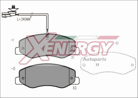 AP XENERGY X41180 - Тормозные колодки, дисковые, комплект unicars.by