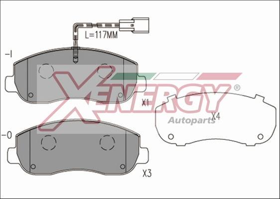 AP XENERGY X41179 - Тормозные колодки, дисковые, комплект unicars.by