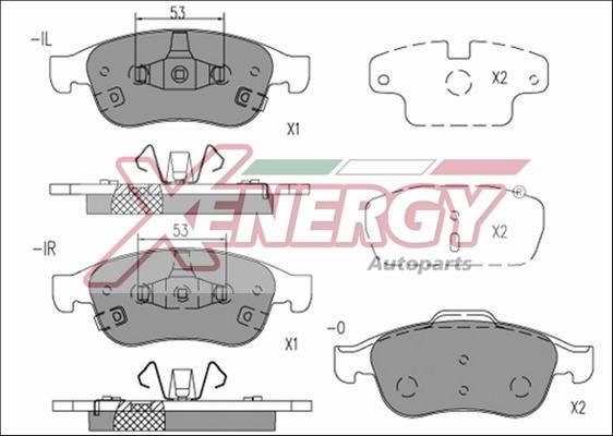 AP XENERGY X41174 - Тормозные колодки, дисковые, комплект unicars.by