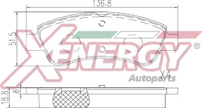 AP XENERGY X41399 - Тормозные колодки, дисковые, комплект unicars.by