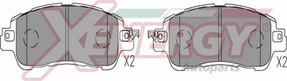 AP XENERGY X41346 - Тормозные колодки, дисковые, комплект unicars.by