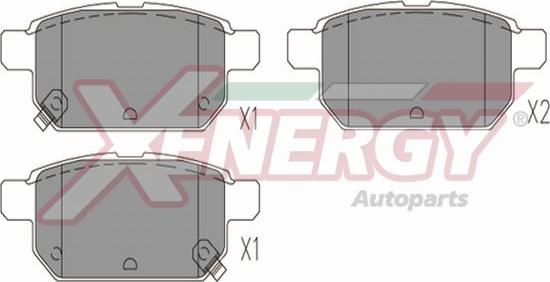 AP XENERGY X41354 - Тормозные колодки, дисковые, комплект unicars.by