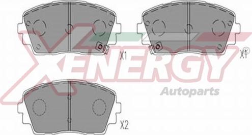 AP XENERGY X41355 - Тормозные колодки, дисковые, комплект unicars.by