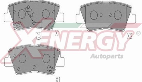 AP XENERGY X41356 - Тормозные колодки, дисковые, комплект unicars.by