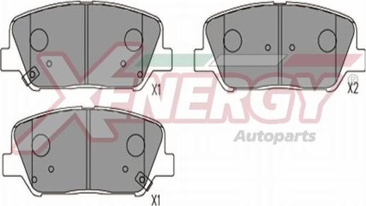 AP XENERGY X41358 - Тормозные колодки, дисковые, комплект unicars.by