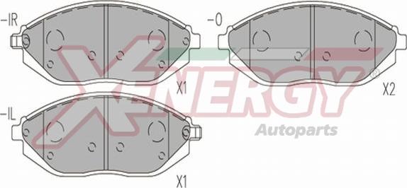 AP XENERGY X41302 - Тормозные колодки, дисковые, комплект unicars.by