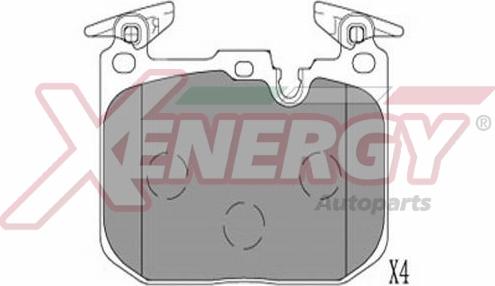 AP XENERGY X41383 - Тормозные колодки, дисковые, комплект unicars.by