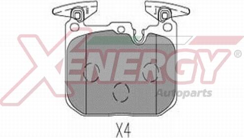 AP XENERGY X41330 - Тормозные колодки, дисковые, комплект unicars.by