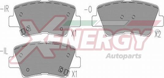 AP XENERGY X41298 - Тормозные колодки, дисковые, комплект unicars.by