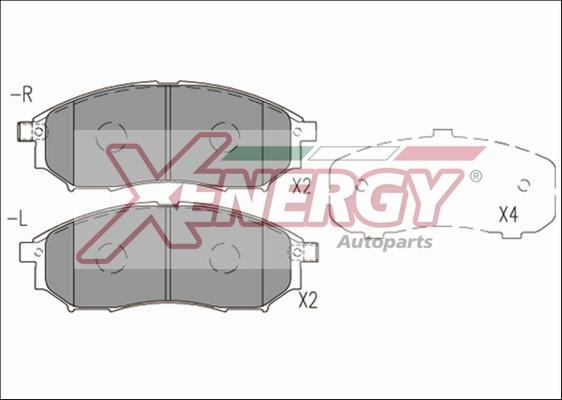 AP XENERGY X41246 - Тормозные колодки, дисковые, комплект unicars.by