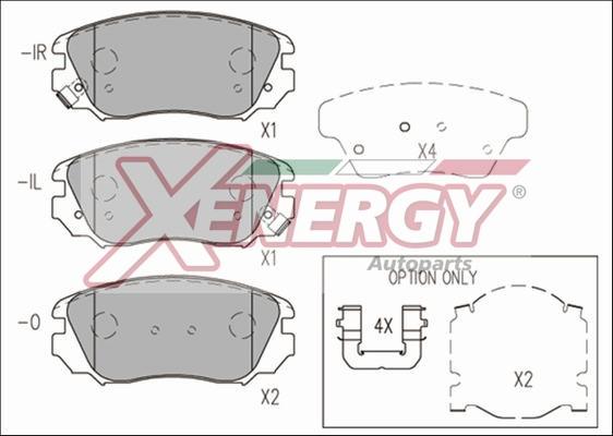 AP XENERGY X41240 - Тормозные колодки, дисковые, комплект unicars.by