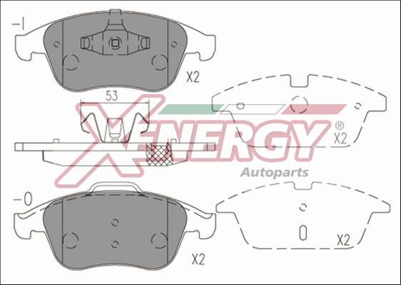 AP XENERGY X41219 - Тормозные колодки, дисковые, комплект unicars.by