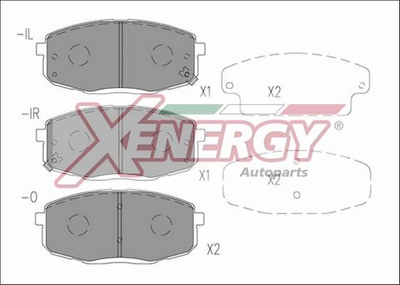 AP XENERGY X41216 - Тормозные колодки, дисковые, комплект unicars.by