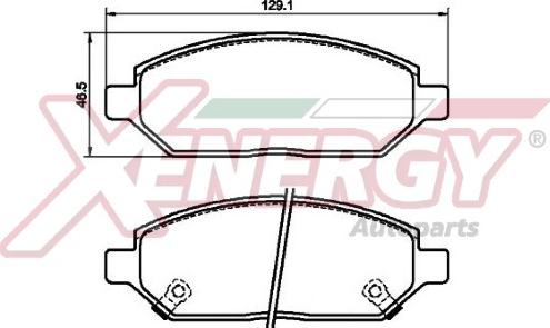 AP XENERGY X41280 - Тормозные колодки, дисковые, комплект unicars.by