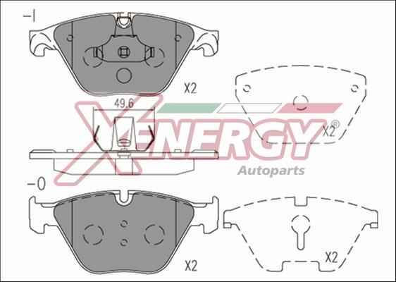 AP XENERGY X41232 - Тормозные колодки, дисковые, комплект unicars.by