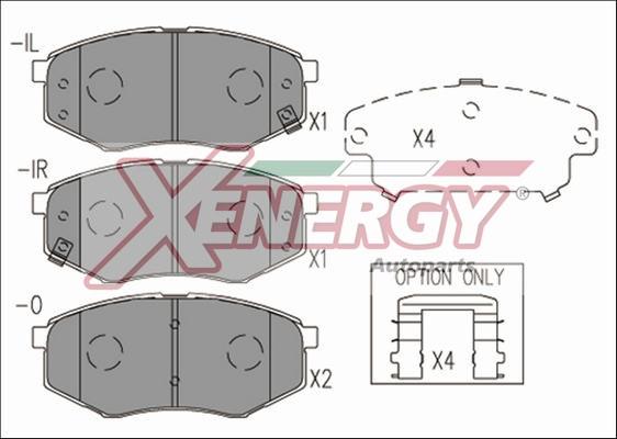 AP XENERGY X41228 - Тормозные колодки, дисковые, комплект unicars.by