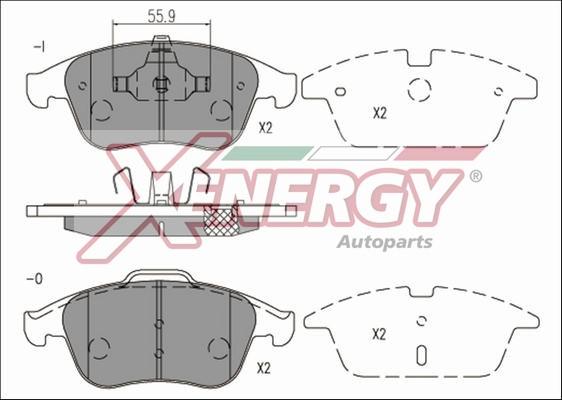 AP XENERGY X41223 - Тормозные колодки, дисковые, комплект unicars.by