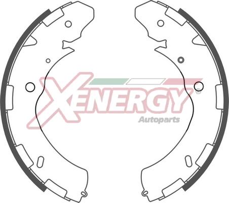 AP XENERGY X50568 - Комплект тормозных колодок, барабанные unicars.by