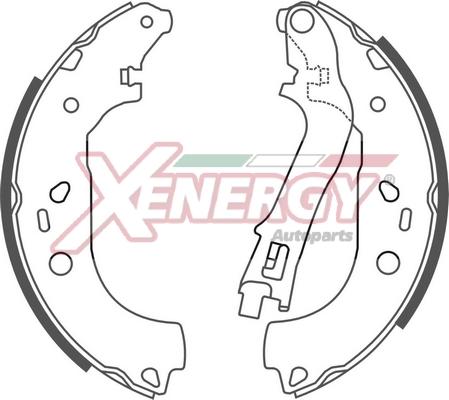 AP XENERGY X50505 - Комплект тормозных колодок, барабанные unicars.by