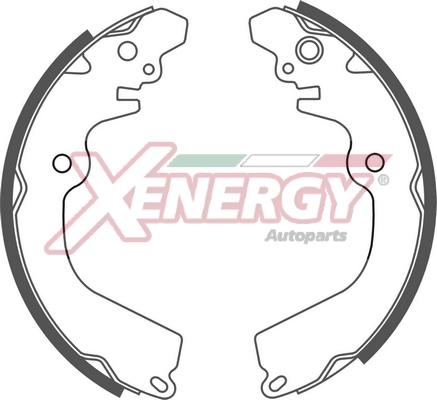 AP XENERGY X50225 - Комплект тормозных колодок, барабанные unicars.by