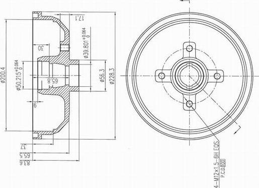 AP XENERGY X654006 - Тормозной барабан unicars.by