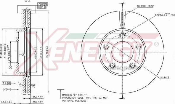 AP XENERGY X602120 - Тормозной диск unicars.by