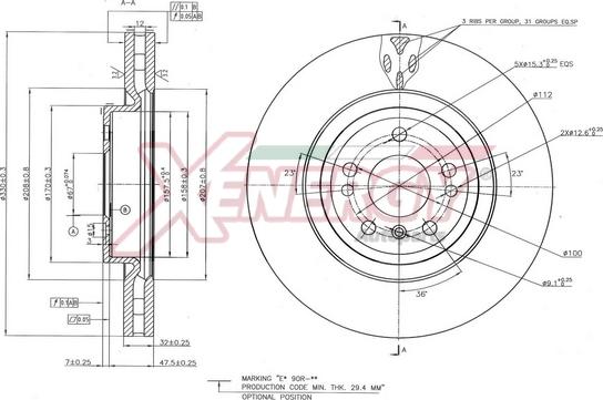 AP XENERGY X602819 - Тормозной диск unicars.by