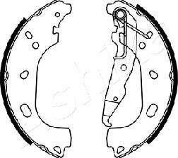 Ashika 55-00-0402 - Комплект тормозных колодок, барабанные unicars.by