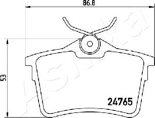 Ashika 51-00-0600 - Тормозные колодки, дисковые, комплект unicars.by