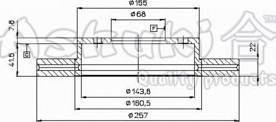 Ashuki 0990-6501 - Тормозной диск unicars.by