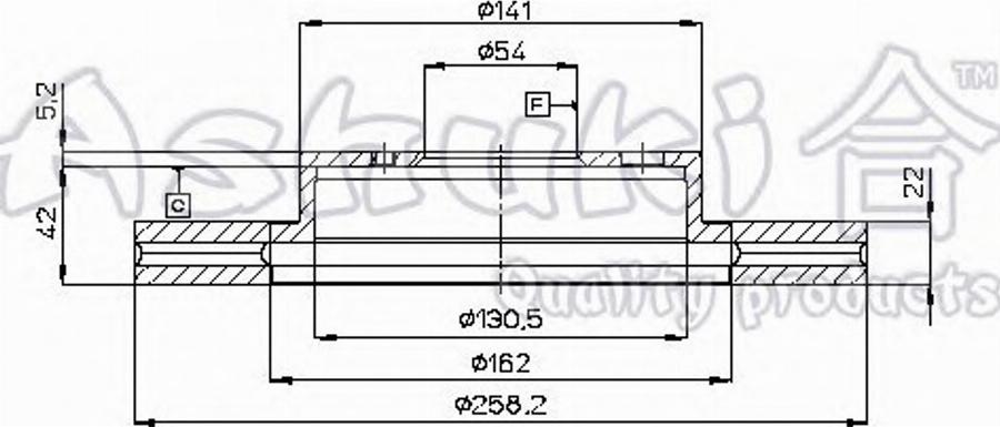 Ashuki 0990-8402 - Тормозной диск unicars.by