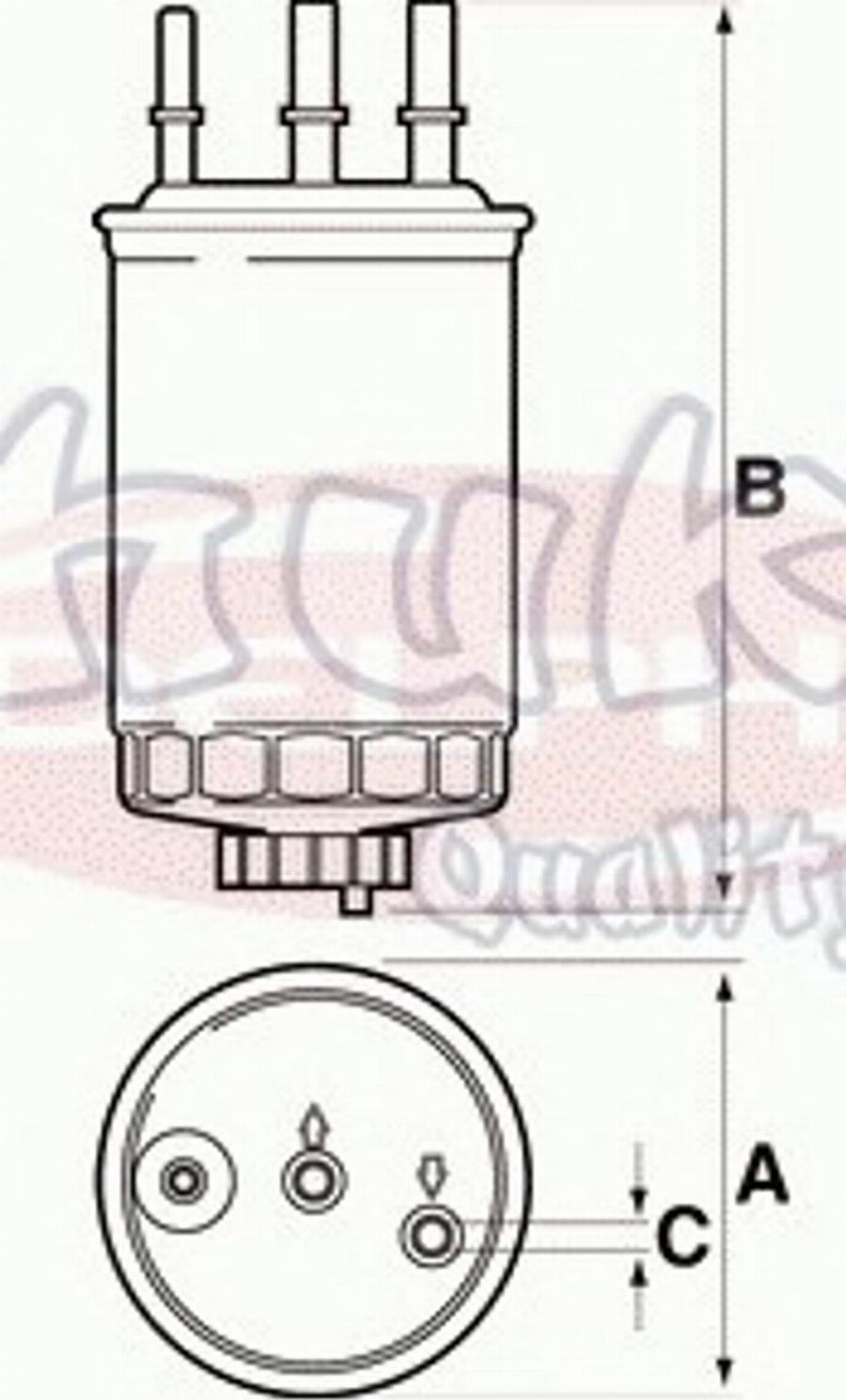 Ashuki 0399-3040 - Топливный фильтр unicars.by