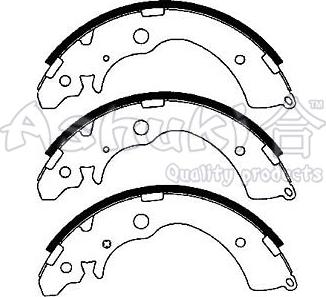 Ashuki 1050-0204 - Комплект тормозных колодок, барабанные unicars.by