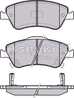 Ashuki 1080-0212 - Тормозные колодки, дисковые, комплект unicars.by