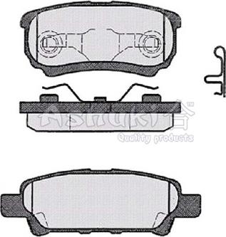 Ashuki 1083-4105 - Тормозные колодки, дисковые, комплект unicars.by