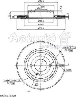 Ashuki C652-58 - Тормозной диск unicars.by