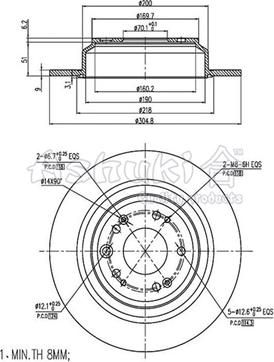 Ashuki H039-52 - Тормозной диск unicars.by