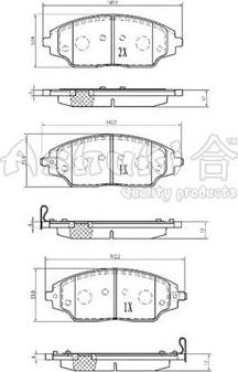 Ashuki J009-10 - Тормозные колодки, дисковые, комплект unicars.by