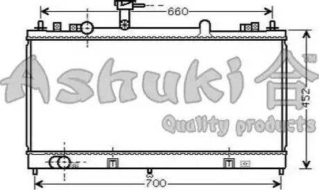 Ashuki M558-99 - Радиатор, охлаждение двигателя unicars.by