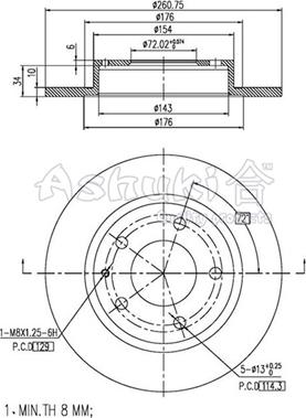 Ashuki M606-15 - Тормозной диск unicars.by