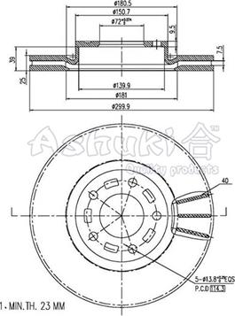 Ashuki M606-36 - Тормозной диск unicars.by