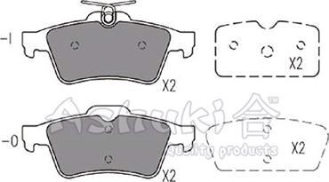 Ashuki M075-35 - Тормозные колодки, дисковые, комплект unicars.by