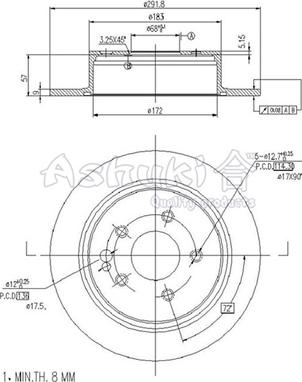 Ashuki N014-29 - Тормозной диск unicars.by