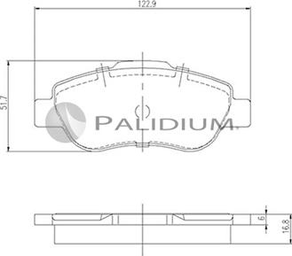 Ashuki P1-1486 - Тормозные колодки, дисковые, комплект unicars.by