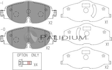 Ashuki P1-1551 - Тормозные колодки, дисковые, комплект unicars.by