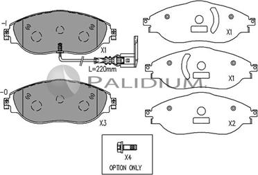 Ashuki P1-1565 - Тормозные колодки, дисковые, комплект unicars.by