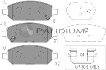 Ashuki P1-1563 - Тормозные колодки, дисковые, комплект unicars.by